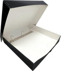 Lineco Archival Oversized 3-Ring Album Box with Clamshell Style Lid, Holds Up 55 Pages, 13.25 x 11.75 x 2.5 inch, Black