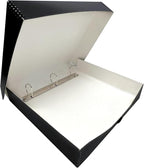 Lineco Archival Oversized 3-Ring Album Box with Clamshell Style Lid, Holds Up 55 Pages, 13.25 x 11.75 x 2.5 inch, Black