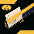 Fainne 25 Pcs Shelf Label Strips 1.25''H x 27 L Self Adhesive Shelf Label Holder Gondola Price Tag Stick on Plastic Clear Ticket Channel for Metal Wood Plastic Rack