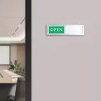 Open Closed Sign Sliding Door Indicator, Open Closed Signs for Business, Office, Restroom, Salon, Storefront, Home Office, Window, Restaurants