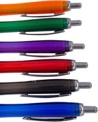 HEYZARDA Personalized Pens with Name Custom Text Logo Retractable Customized Ballpoint Pens for Church Office Business 100 Pcs, Green