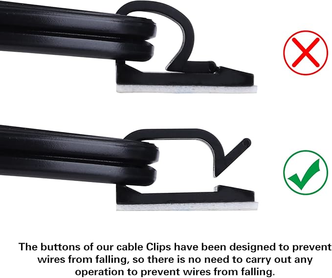 XHF 3/4” Adhesive Cable Wire Clips White 120pcs, Cable Staples Outdoor Cable Management Wire Organizer Cord Holder for Under Desk, Car, Wall, TV PC Ethernet Cable