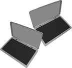 2 Pack Metal Case Stamp Pad Large Size, Black Color - Size: 3" x 6" - Choose from 15 Ink Colors