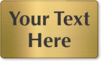 SmartSign Custom Brass Sign - 3" x 5", 40 mil REAL Bugle Brass Metal, Personalized Name Door Sign, Heavy-Duty Premium Engraved Door/Wall Mount Plaque for Business/Office, Gold and Black