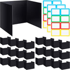 Crtiin 24 Pcs Privacy Folders for Students Desk Dividers Standard School Privacy Cardboard Board Testing Dividers Shield for Classroom Teacher Supplies Keep Eyes from roving(Stylish)