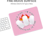Auhoahsil Mouse Pad, 12 x 10 in Dumpster on Fire Computer Mouse Pad for Desk, Premium-Textured Non-Slip Rubber Stitched Edges Waterproof Square Mouse Mat for Gaming Work Wireless Mice, It's Fine