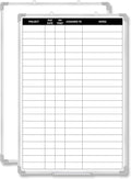 Lincia Aluminum Frame Dry Erase Board with Lines, Wall-Mounted Whiteboard for Scheduling, to Do Lists & Weekly Planning, Reusable Office Calendar for Home & Work (Project Planning Board,18"x24")