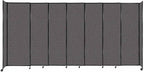 Versare Straightwall Sliding Portable Wall Partition | Freestanding Office Dividers | Locking Wheels | Temporary Room Separator | 15'6'' Wide x 7'6'' Tall Charcoal Gray Fabric Panels