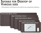 Large Desk Mat - 47.2"x 17" Non-Slip PU Desk Pad for Office and Home - Ideal for Large Mouse Pad and Desk Mats on Top of Desks(Coffee)