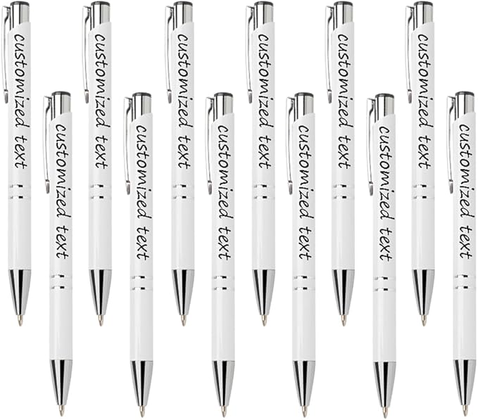 Yucold Customized ballpoint pens in bulk, personalized ballpoint pens with free engraving, for use in companies, enterprises, graduation anniversaries (Off White,260)