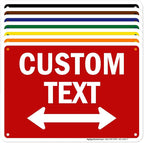 Custom Arrow,Custom Directional Sign, Two way Arrow,7x10 Inches, Rust Free .040 Aluminum, Fade Resistant, Made in USA by My Sign Center
