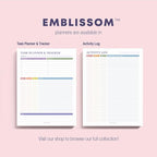 Task Planner & Tracker 8.5 x 11 Tear-Off 70 Sheet Planner Pad – Project Organizer with Time Log, Top Priority, Follow-Up – Notepad for Home & Office (White, Colorful, 2 Pack)