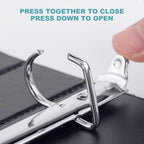 ViVin Sturdy 1.5 Inch D Ring Binders, 1.5'' 3 Ring View Binder with Customizable Clear Cover, Holds 350 Sheets of 8.5" x 11" Paper, 6 Pack, Black