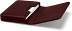 Leatherology Bordeaux Business Card Case, Magnetic Closure ID Holder, Full Grain Leather