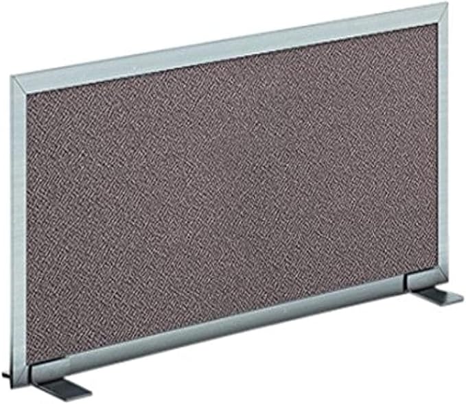 OBEX Acoustical Free Standing Privacy Screen, Cubicle Accessories Desk Privacy Panel, Desk Dividers for Office, Office Furniture Partitions Portable Sound Proof Dividers, 18" x 60", Slate