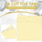 Manila Folders, HERKKA 220 Pack 1/3 Cut Tab File Folders, Manila Folders 8.5 x 11 Designed for Office and Classroom Use, Letter Size