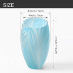 Fixture Replacement Globe Shade,Lampshade for E26 Base 1-5/8 Inch Fitter, Color Art Glass Oval Lampshade Cover for Pendant Kitchen Wall Sconce Chandelier Vanity Light (1, Blue and Gold)