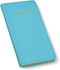 Gallery Leather Small Address Book with Alphabetical Tabs up to 403 Records, Leather Notebook Hardcover, Telephone and Address Books - 6 x 3.25 ", Key West Turquoise