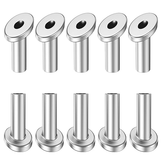 BLIKA 40 Pack 25 30 35 Degree 1/8" Angle Beveled Protector Sleeves, Angled Post Protector for 1/8" Cable Railing, T316 Stainless Steel, 30 Degree Angle Beveled Protector Sleeves