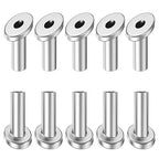 BLIKA 40 Pack 3/16" Angle Beveled 45 Degree Protector Sleeves for 1/8", 5/32", 3/16" Stair Cable Railing, T316 Stainless Steel Wood Post Protector
