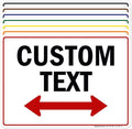 Custom Arrow,Custom Directional Sign, Two Way Arrow,10x14 Inches, Rust Free .040 Aluminum, Fade Resistant, Made in USA by My Sign Center