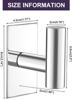 VAEHOLD Wall Towel Hooks, Heavy Duty Sticky Holder Waterproof Towel Hooks for Hanging Coat, Clothes, Closet Hook Wall Mount for Kitchen (Chrome, 2 Pack)