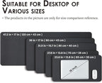 Leather Desk Mat - Non-Slip PU Desk Pad for Office and Home - Desk Organization and Accessories - Ideal for Large Mouse Pad and Desk Mats on Top of Desks (Black,27.6"x 13.8")