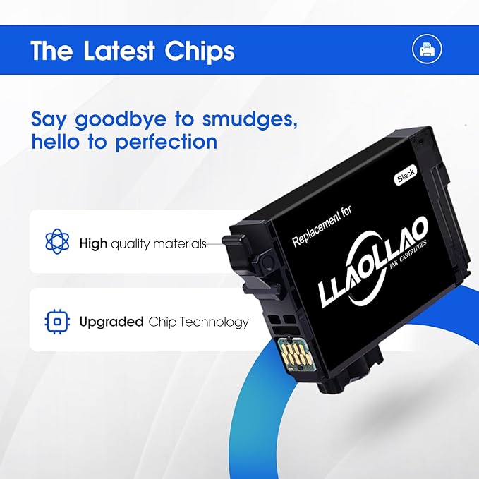 702xl Black Ink Cartridges Remanufactured Replacement for 702 Ink cartridges 702 XL T702XL for Epson WF-3720 WF-3730 WF-3733 Printer High Capacity (2 Pack)