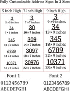 Personalized Metal Horizontal House Numbers for Outside, Address Numbers,Address Sign for Outside,5-9 Inch Large Address Plaque, Address Signs for House, Modern House Numbers