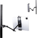 Leenconghui Exercise Bike Tablet Mount for iPad – Adjustable Spin Bike & Treadmill iPad Holder Stand, Compatible with Microphone Stands, Stationary Bicycles, and Devices Ranging from 4.7 to 13 Inches