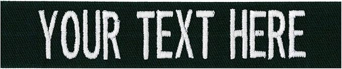 Custom Uniform Name Tapes Solid Colors. Hunter Green Fabric, 4 Inch Hook Fastener (Uniform Ready Fastener)