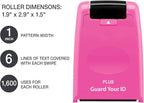 Guard Your ID Wide Stamp Roller for Identity Protection, Pink