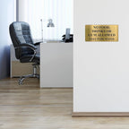 SmartSign Custom Brass Sign - 6" x 12", 40 mil REAL Bugle Brass Metal, Personalized Name Door Sign, Heavy-Duty Premium Engraved Door/Wall Mount Plaque for Business/Office, Gold and Black