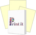 Print It - Vellum Bristol Colored Cardstock Cover Paper, 67 Lb, 8.5" X 11”, Heavyweight Colored Cardstock for Crafts, School, Invitations, And Office Use - Decoration Drawing 250/Case-Cream