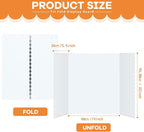 Henoyso 8 Pcs 22 x 38 Inch White Trifold Poster Board Large Tri Fold Presentation White Display Board Foldable Paperboard for Science Fair School Business Project Exhibition