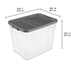 Sterilite 8-Pack Modular Stacker Box, Durable Clear Plastic Storage Bins with Latching Lids, 108 Quart - Stackable Organizing Container Boxes for Closet, Bathroom, and Office