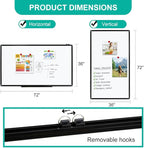 XIWODE Large 36x72 Inch Magnetic Dry Erase Whiteboard，Black Aluminum Frame Wall-Mounted for Home School Office Conference Room