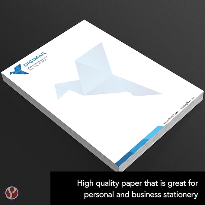 9" x 12" White Regular Paper – Multipurpose Office Paper for Copy, Printing and Writing | Inkjet and Laser Printer Compatible | 24lb Bond / 60lb Text / 90gsm – Smooth Finish | 250 Sheets per Pack