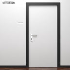 Break Room Sign, Durable ABS Plastic with Full Adhesive Backing, Sign for Door or Wall, 2x6" (White)