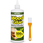 Wood Glue 17.6 oz/500 g, High-Capacity Super Glue for Woodworking, Waterproof Strong Wood Glue for Furniture Heavy Duty, Waterproof Glue for Crafts, Furniture, Wood Floor, Baseboard, cabinets, Door