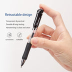Lekreo Classic Retractable Gel Roller Pens, 0.7mm Fine Point (Black Ink- 12 Packs)