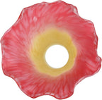 Bieye LS16S Lily Flower Blown Glass Lampshade (Yellow Red, Opening I.D. 0.87" x O.D. 1")
