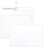 Silunkia 100 Packs Blank White Note Cards and Envelopes 4 x 6 Heavyweight Single Panel Cardstock and A4 Envelopes Printable Self Seal for Greeting Cards, Wedding Invitations, Baby Showers