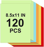 Cardstock Paper, 5 Colors Colored Cardstock 8.5x11, 120 Sheets Card Stock, 200GSM Thick Printer Paper 8.5x11, Colored Card Stock Paper for Greeting Cards, DIY Cards, Wedding Invitation, Postcards