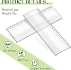 72 Pieces Clear Plastic Adhesive Shelf Tag & Price Label Holders for Supermarket, School, Library, Mailbox & Storage Bins(3 x 1 Inch)