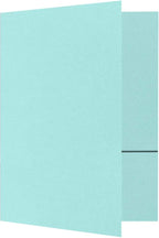 LUXPaper 9" x 12" Presentation Folders | Two Pocket | Seafoam Blue | 100lb. Cover | 10 Qty
