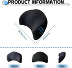 Lumbar Support Pillow for Car, 100% Memory Foam Lumbar Pillow with Breathable Removable Cover, Ergonomic Design - Back Pillow Lumbar Support Pillow for Car Seat/Back Pain Relief(Ice Silk Black, 1PC)