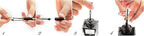 Dryden Designs Fountain Pen - Medium and Fine Nibs | Includes 24 Ink Cartridges and Ink Refill Converter | Calligraphy Pen, Consistent Writing, Smooth Flow - Pearl White.