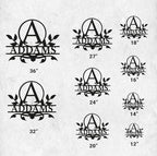 Personalized Metal Name Signs, Split Letter Monogram Wall Decor, Custom Last Name Sign, Family Name Sign for Outdoor, Personalized Wedding Gift, Garden Decor, Metal Wall Art, Housewarming Gift