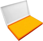 Plastic Case Stamp Pad Large Size, Dark Yellow Color - Size: 4" x 7" - Choose from 15 Ink Colors
